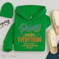 Happy Fathers Day Poppy Knows Everything Hoodie thumb 4
