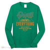 Happy Fathers Day Poppy Knows Everything Long Sleeve Shirt thumb 0