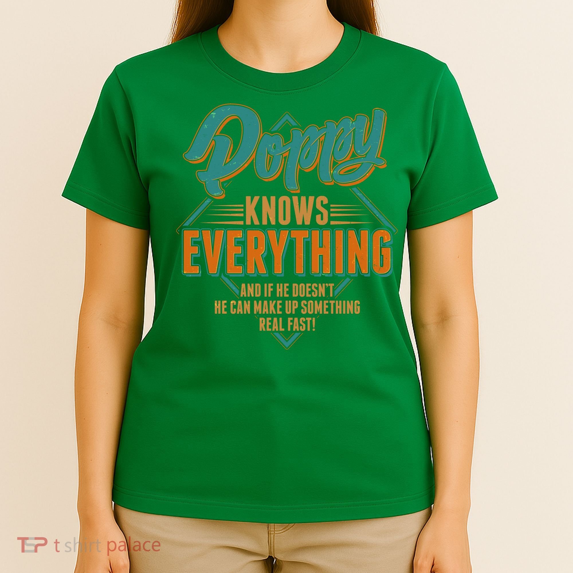 Happy Fathers Day Poppy Knows Everything T-Shirt