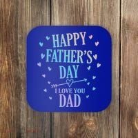 Happy Fathers Day I Love You Dad Papa Gift Coaster thumb 0