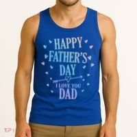 Happy Fathers Day I Love You Dad Papa Gift Tank Top thumb 3