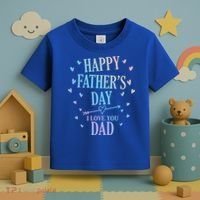 Happy Fathers Day I Love You Dad Papa Gift Toddler T-Shirt thumb 3
