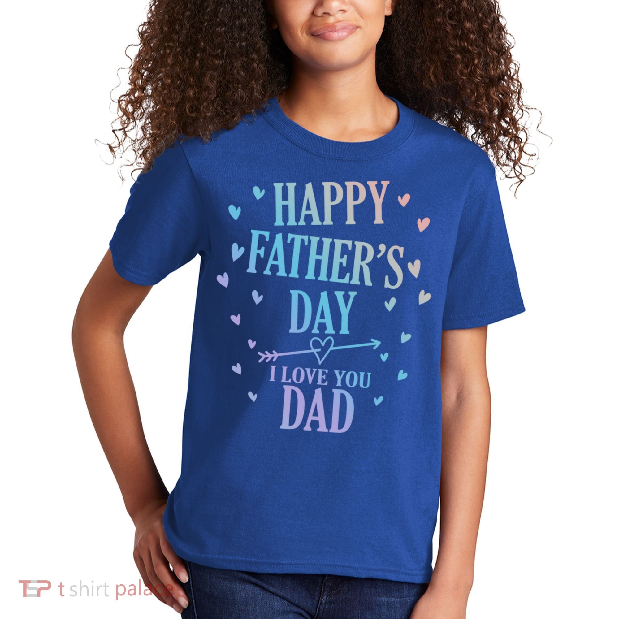 Happy Fathers Day I Love You Dad Papa Gift Kids T-Shirt