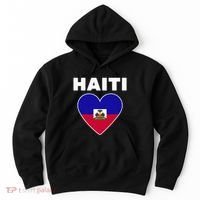 Haitian Flag Day Cool Haiti Flag Heart Pride Hoodie thumb 0