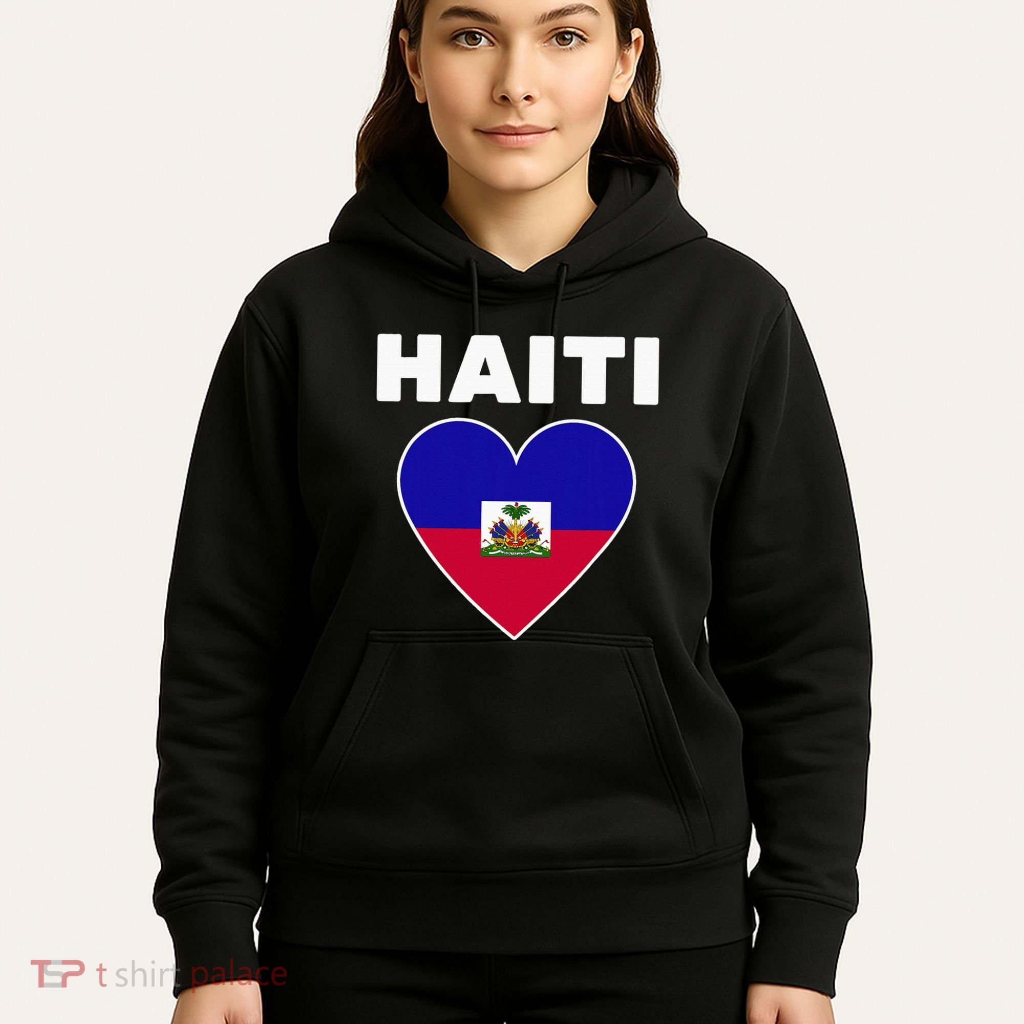 Haitian Flag Day Cool Haiti Flag Heart Pride Hoodie
