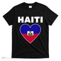 Haitian Flag Day Cool Haiti Flag Heart Pride T-Shirt thumb 0
