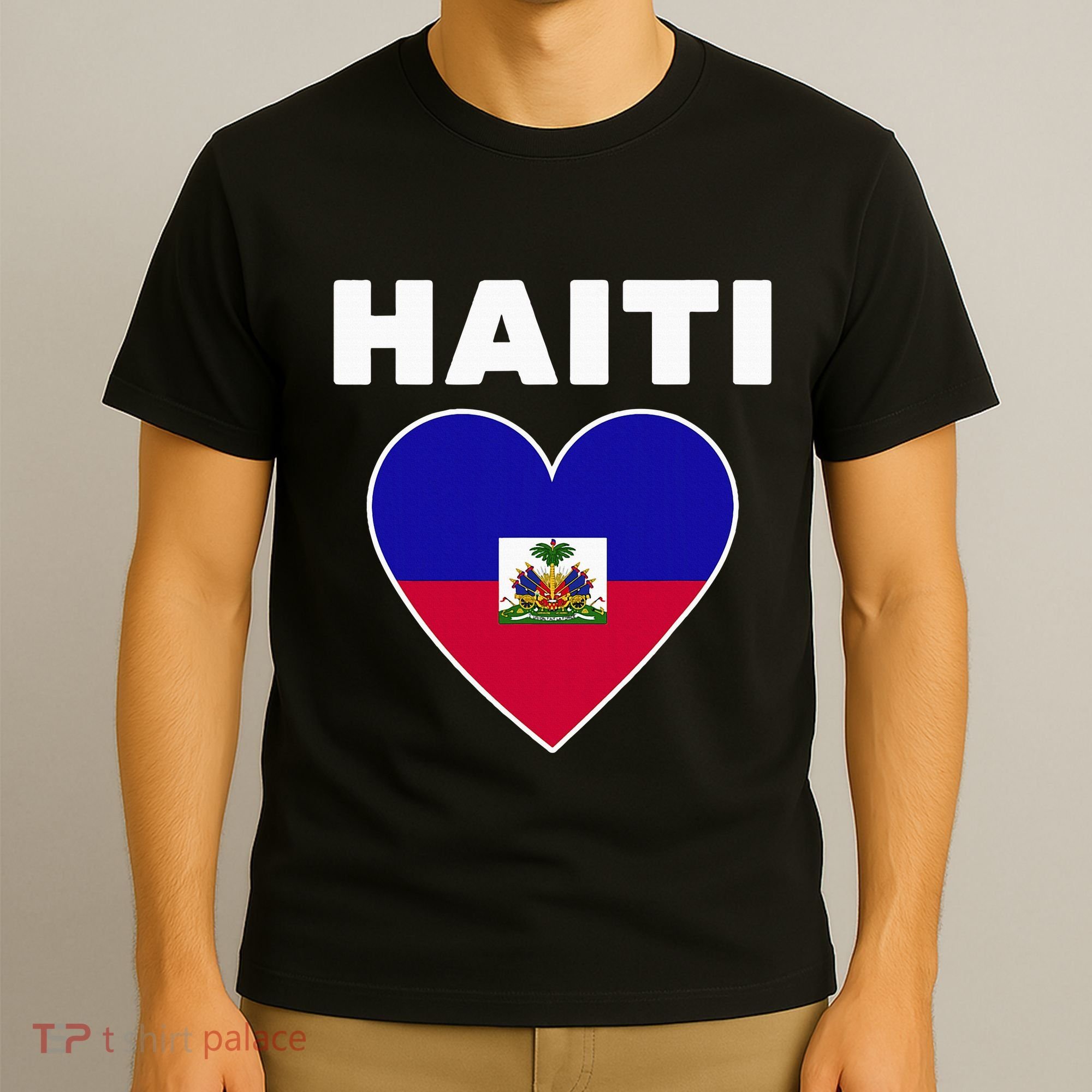 Haitian Flag Day Cool Haiti Flag Heart Pride T-Shirt
