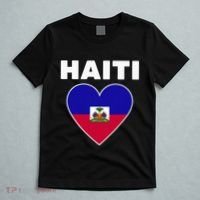 Haitian Flag Day Cool Haiti Flag Heart Pride T-Shirt thumb 5