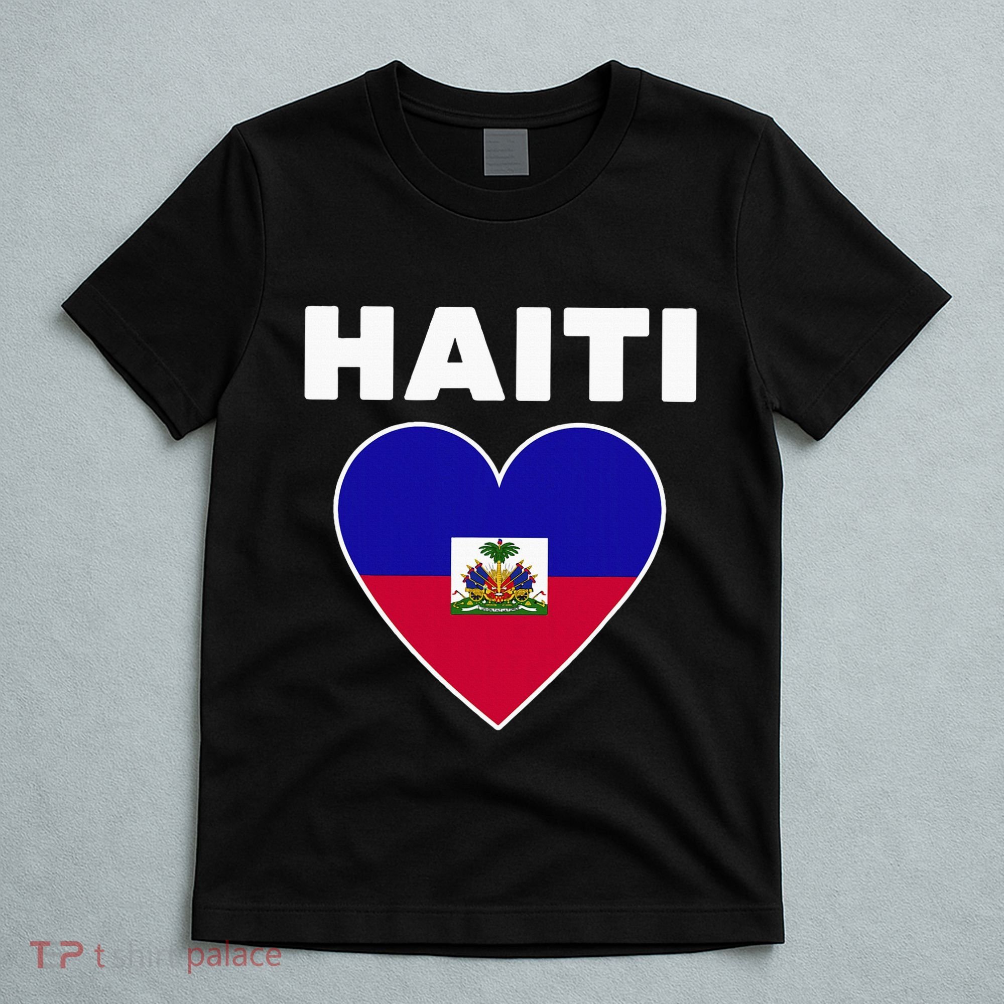 Haitian Flag Day Cool Haiti Flag Heart Pride T-Shirt