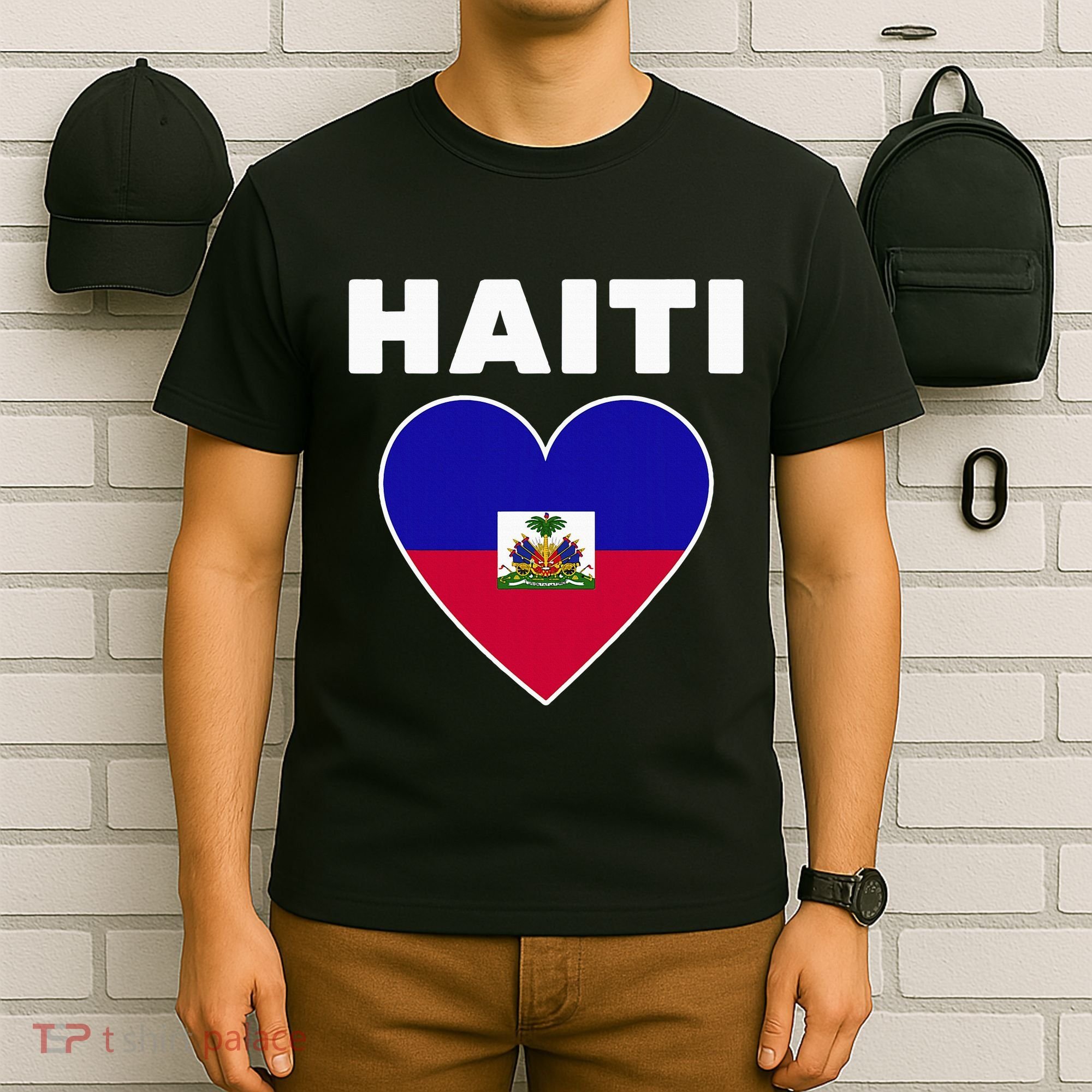 Haitian Flag Day Cool Haiti Flag Heart Pride T-Shirt