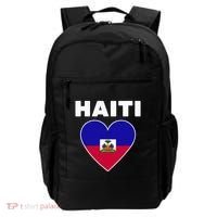Haitian Flag Day Cool Haiti Flag Heart Pride Backpack thumb 0