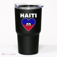 Haitian Flag Day Cool Haiti Flag Heart Pride Tumbler thumb 0