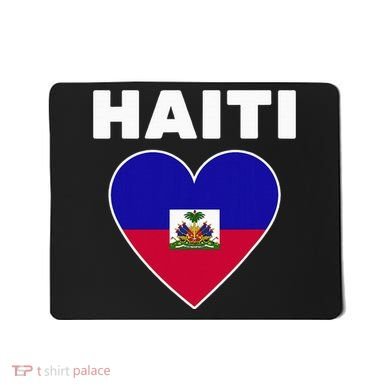 Haitian Flag Day Cool Haiti Flag Heart Pride Mousepad