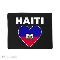 Haitian Flag Day Cool Haiti Flag Heart Pride Mousepad thumb 0