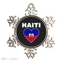 Haitian Flag Day Cool Haiti Flag Heart Pride Ornament thumb 0