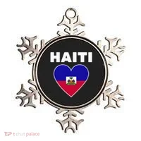 Haitian Flag Day Cool Haiti Flag Heart Pride Ornament thumb 0