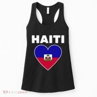 Haitian Flag Day Cool Haiti Flag Heart Pride Women's Tank Top thumb 0