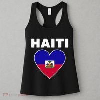 Haitian Flag Day Cool Haiti Flag Heart Pride Women's Tank Top thumb 3