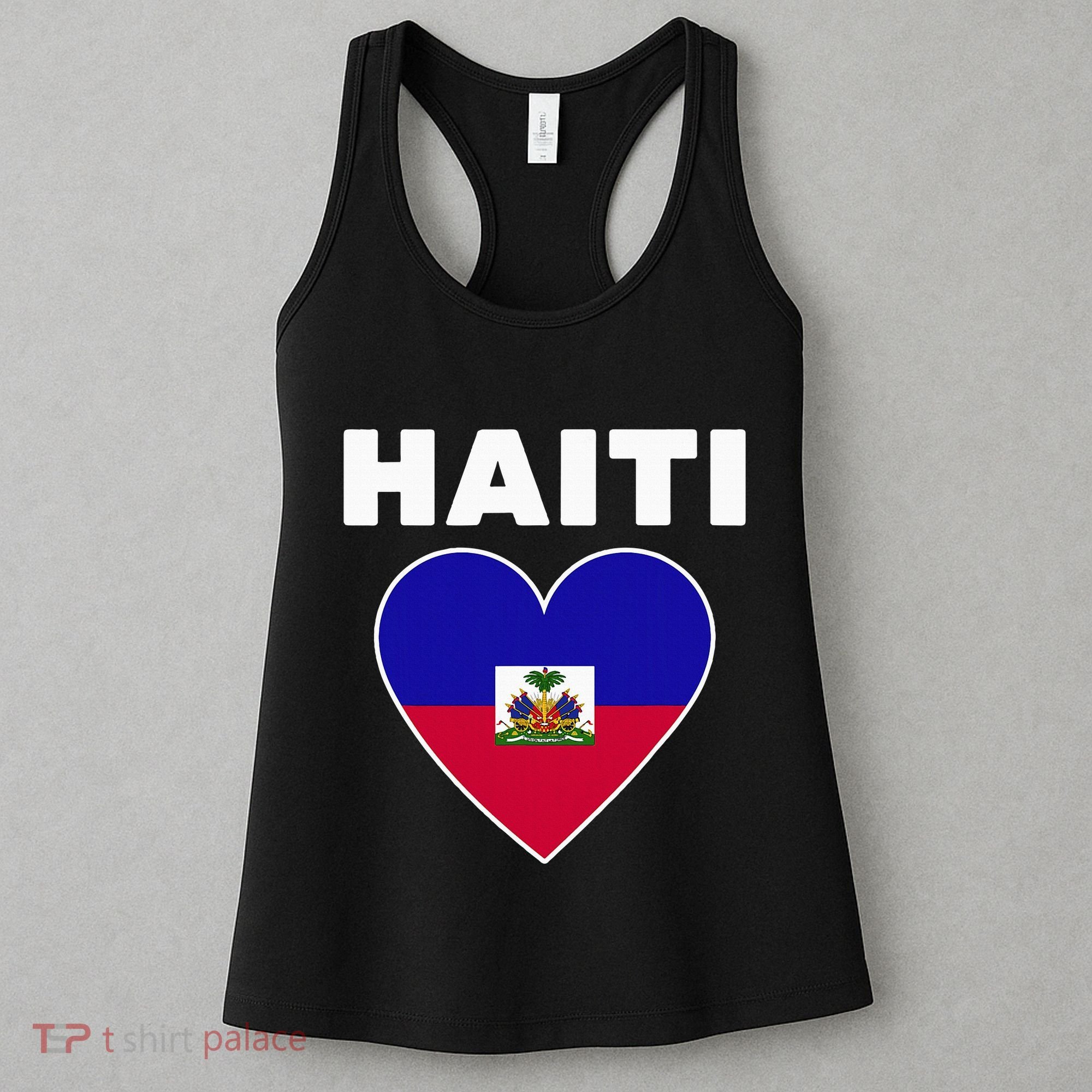 Haitian Flag Day Cool Haiti Flag Heart Pride Women's Tank Top
