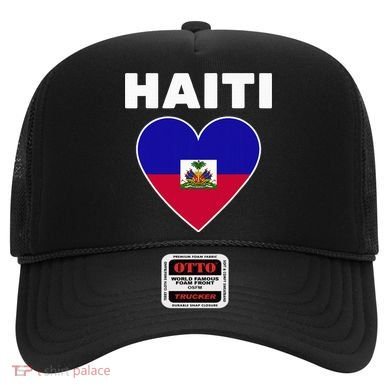Haitian Flag Day Cool Haiti Flag Heart Pride Hat