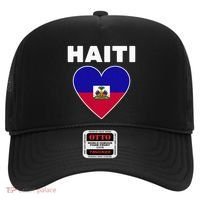 Haitian Flag Day Cool Haiti Flag Heart Pride Hat thumb 0