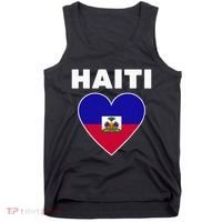 Haitian Flag Day Cool Haiti Flag Heart Pride Tank Top thumb 0