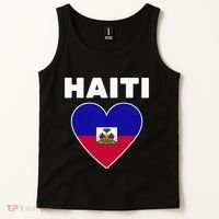 Haitian Flag Day Cool Haiti Flag Heart Pride Tank Top thumb 2