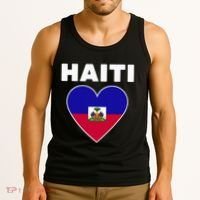 Haitian Flag Day Cool Haiti Flag Heart Pride Tank Top thumb 3