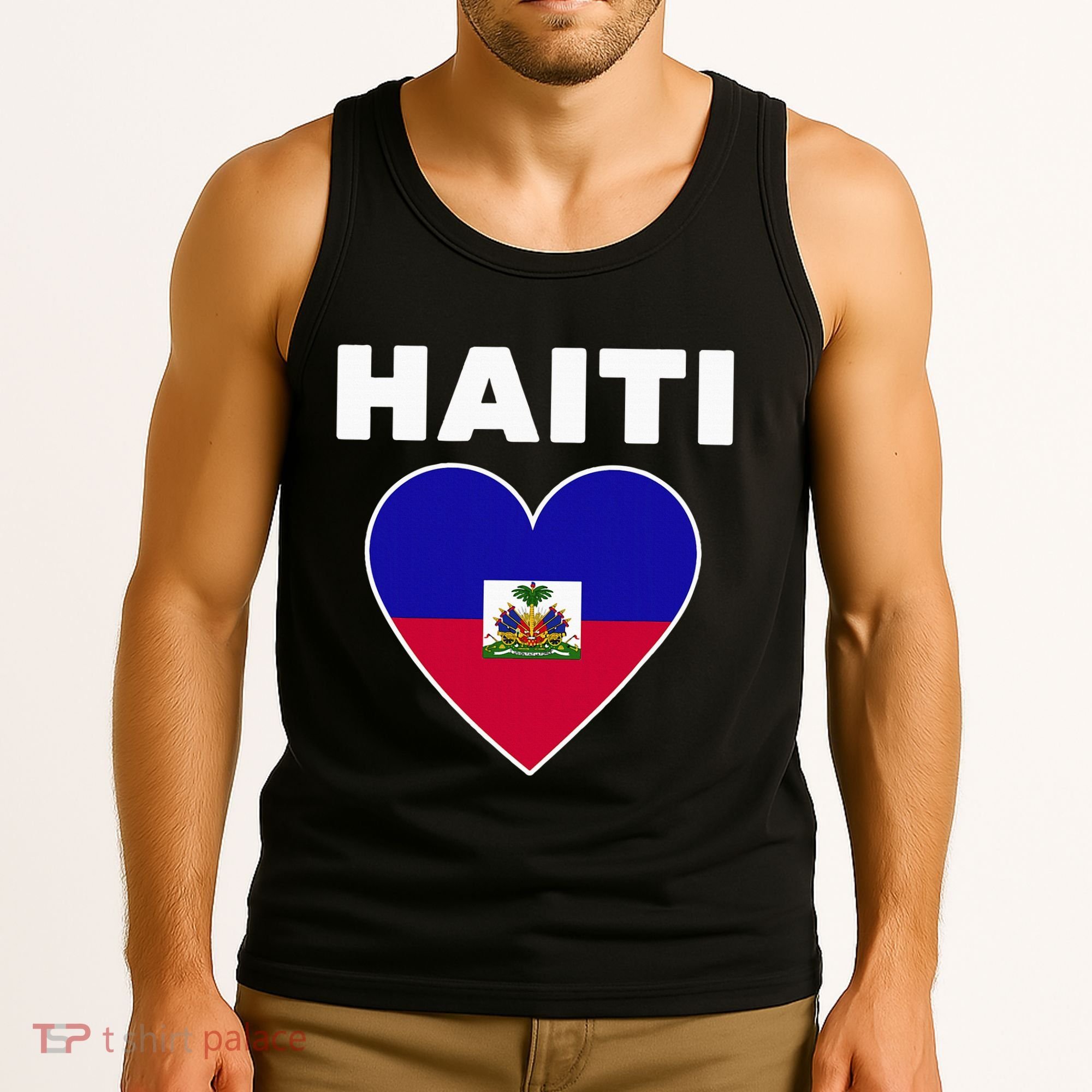 Haitian Flag Day Cool Haiti Flag Heart Pride Tank Top