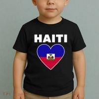 Haitian Flag Day Cool Haiti Flag Heart Pride Toddler T-Shirt thumb 2