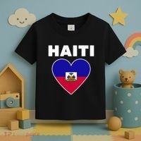Haitian Flag Day Cool Haiti Flag Heart Pride Toddler T-Shirt thumb 3