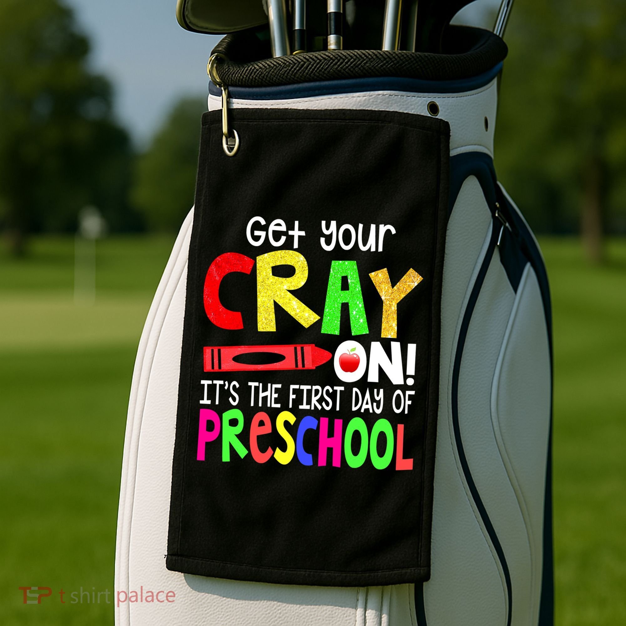 Happy First Day Of Preschool Golf Towel