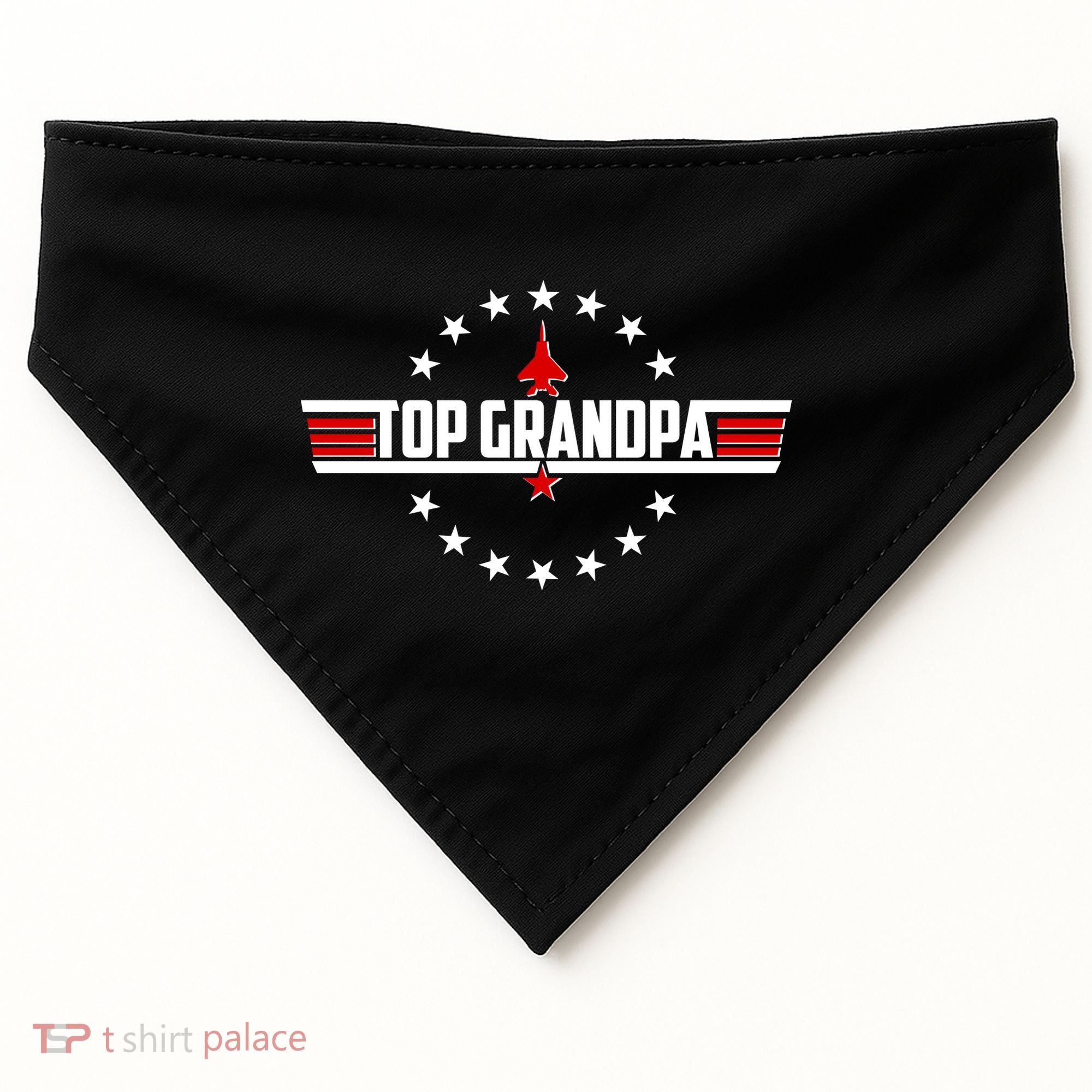 Happy Father's Day Top Grandpa USA-Made Doggie Bandana