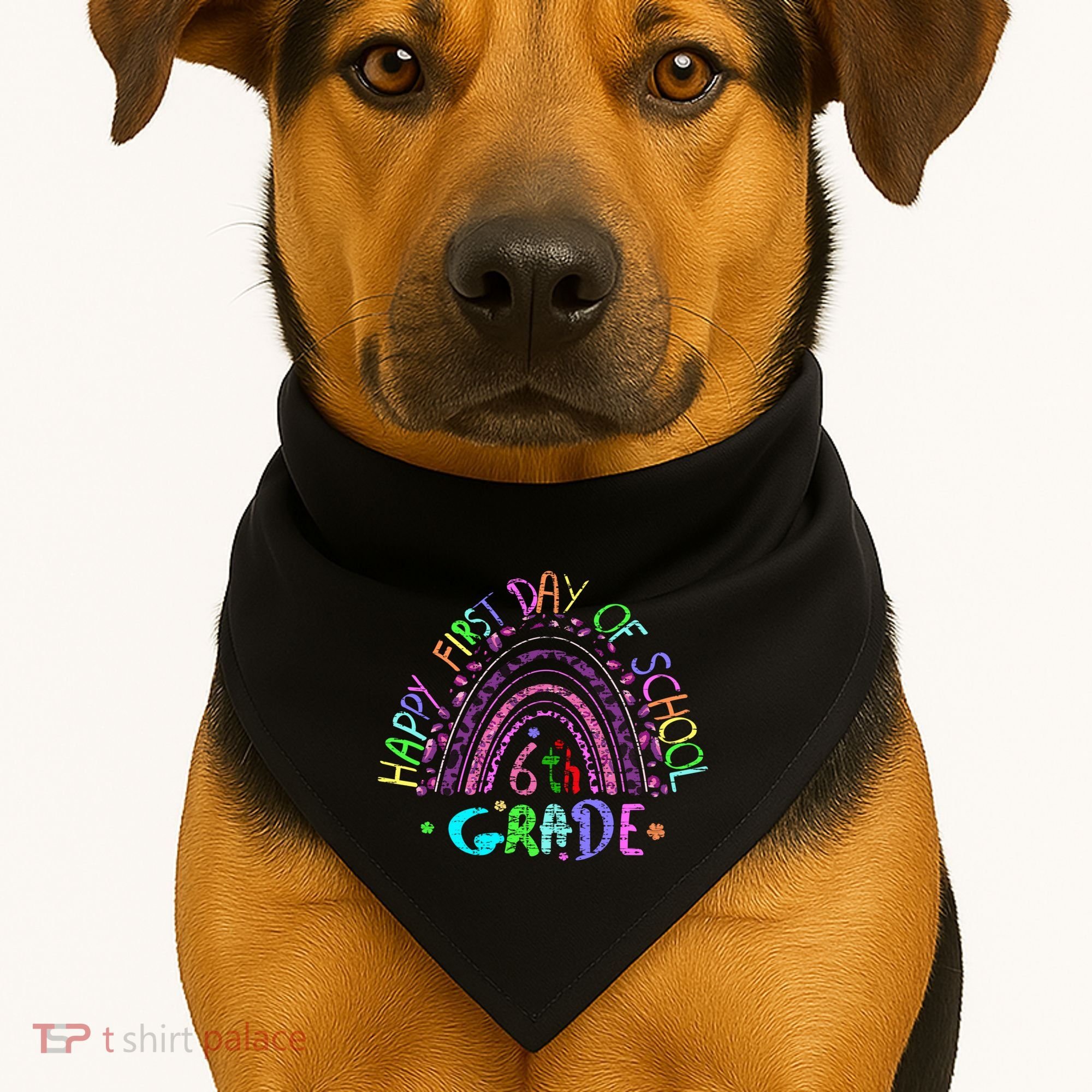 Happy First Day Of School 6Th Grade Gift USA-Made Doggie Bandana