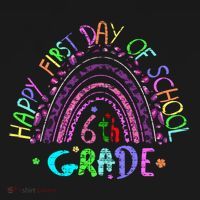 Happy First Day Of School 6Th Grade Gift USA-Made Doggie Bandana thumb 2