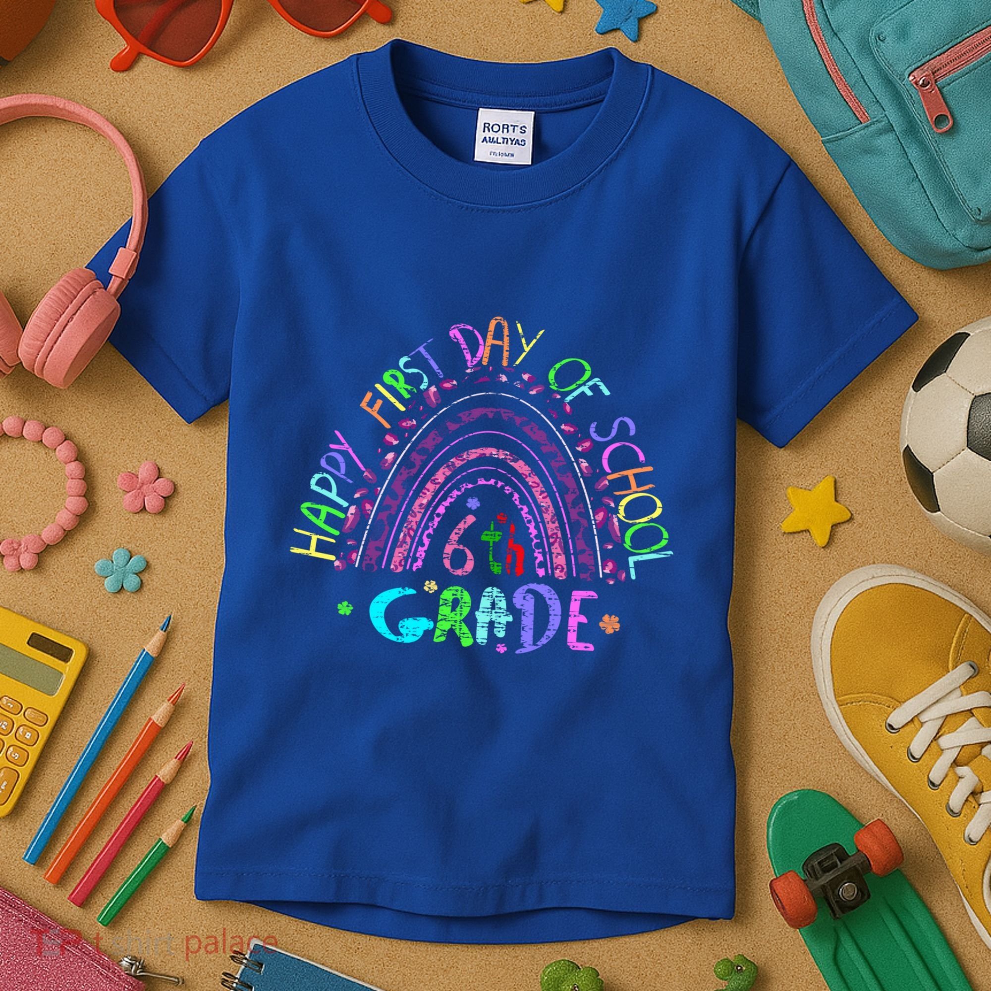 Happy First Day Of School 6Th Grade Gift Kids T-Shirt