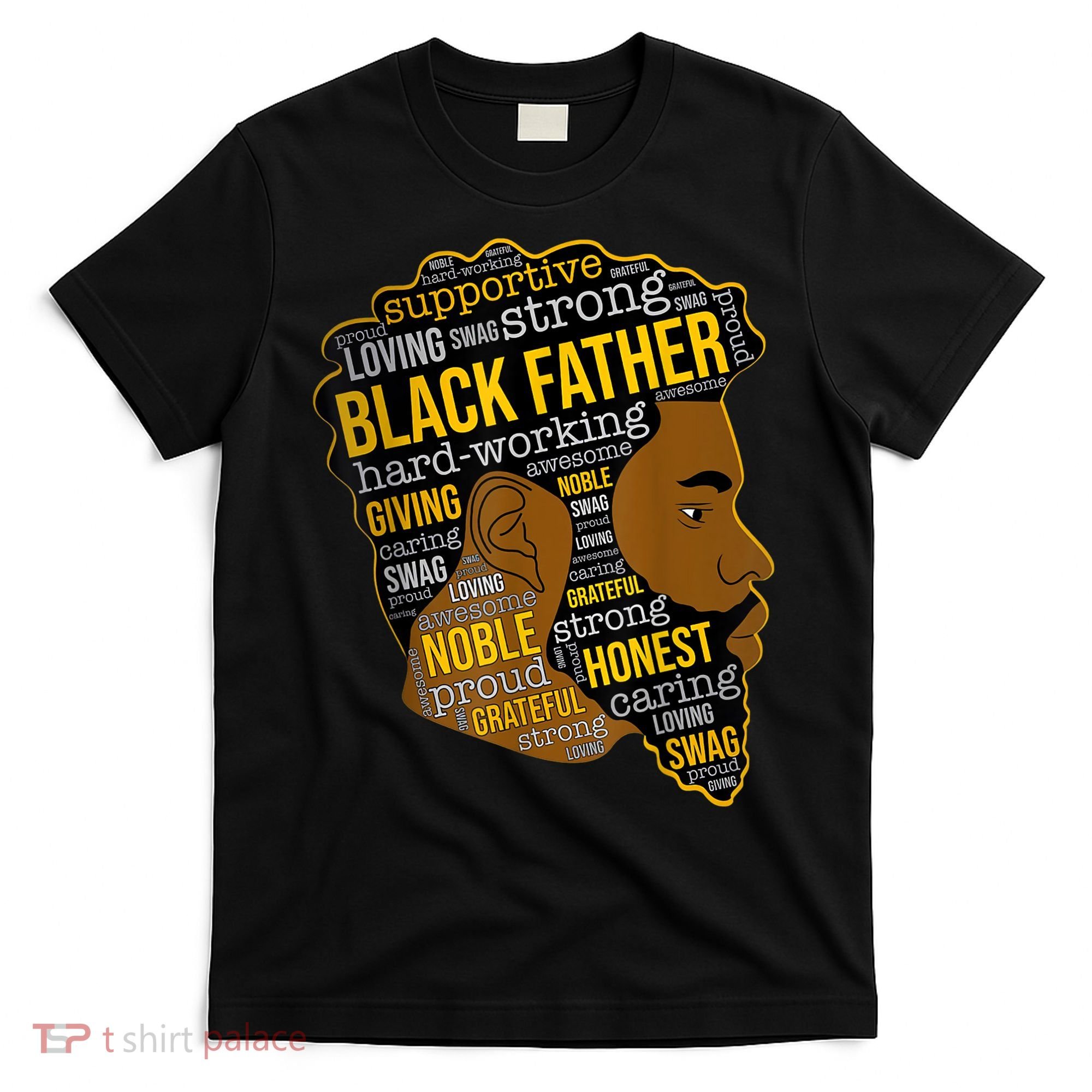 Happy Father Day Black Father King Afro African Man T-Shirt