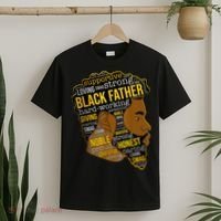 Happy Father Day Black Father King Afro African Man T-Shirt thumb 2