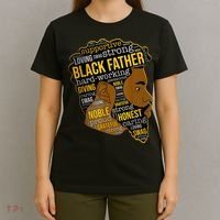 Happy Father Day Black Father King Afro African Man T-Shirt thumb 4