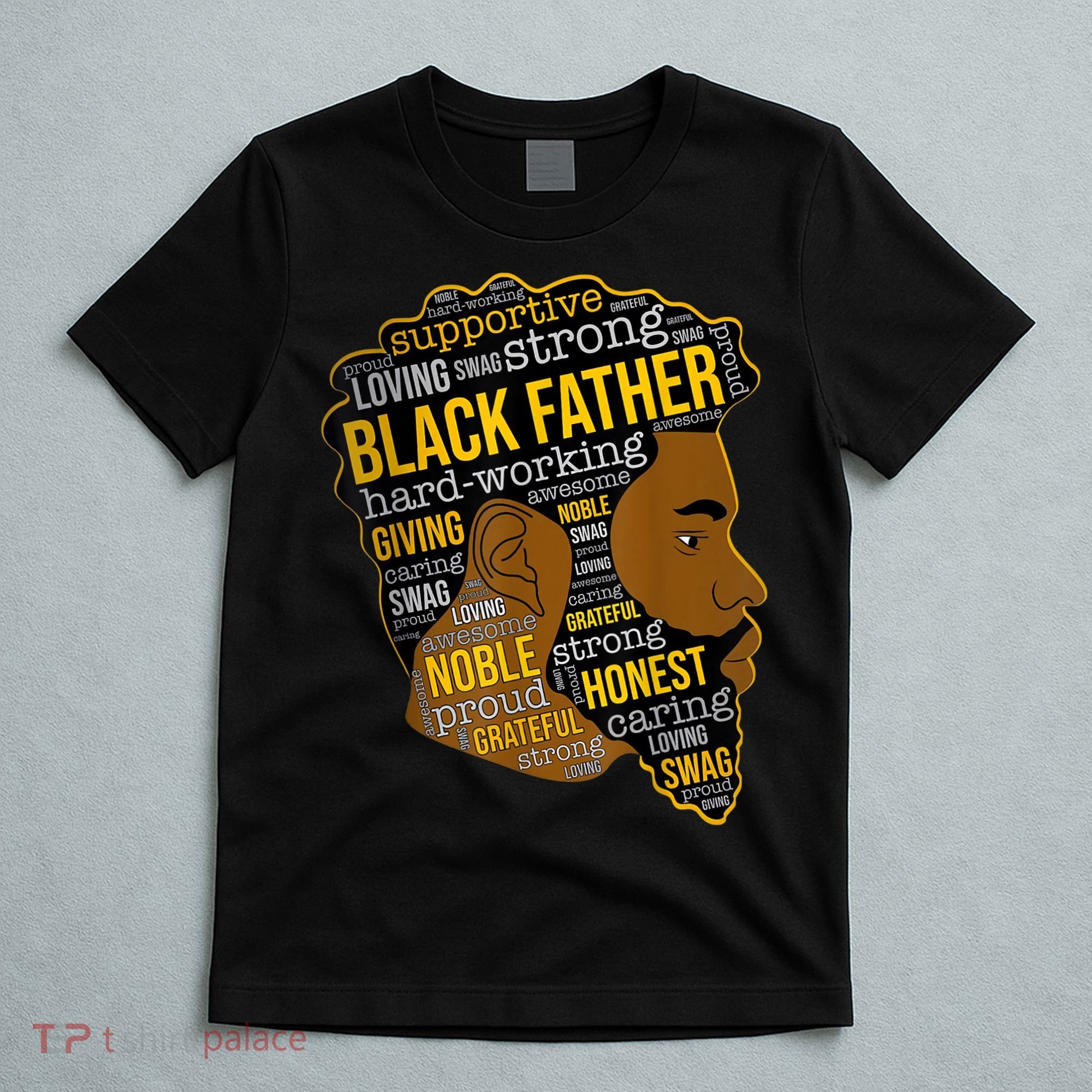 Happy Father Day Black Father King Afro African Man T-Shirt