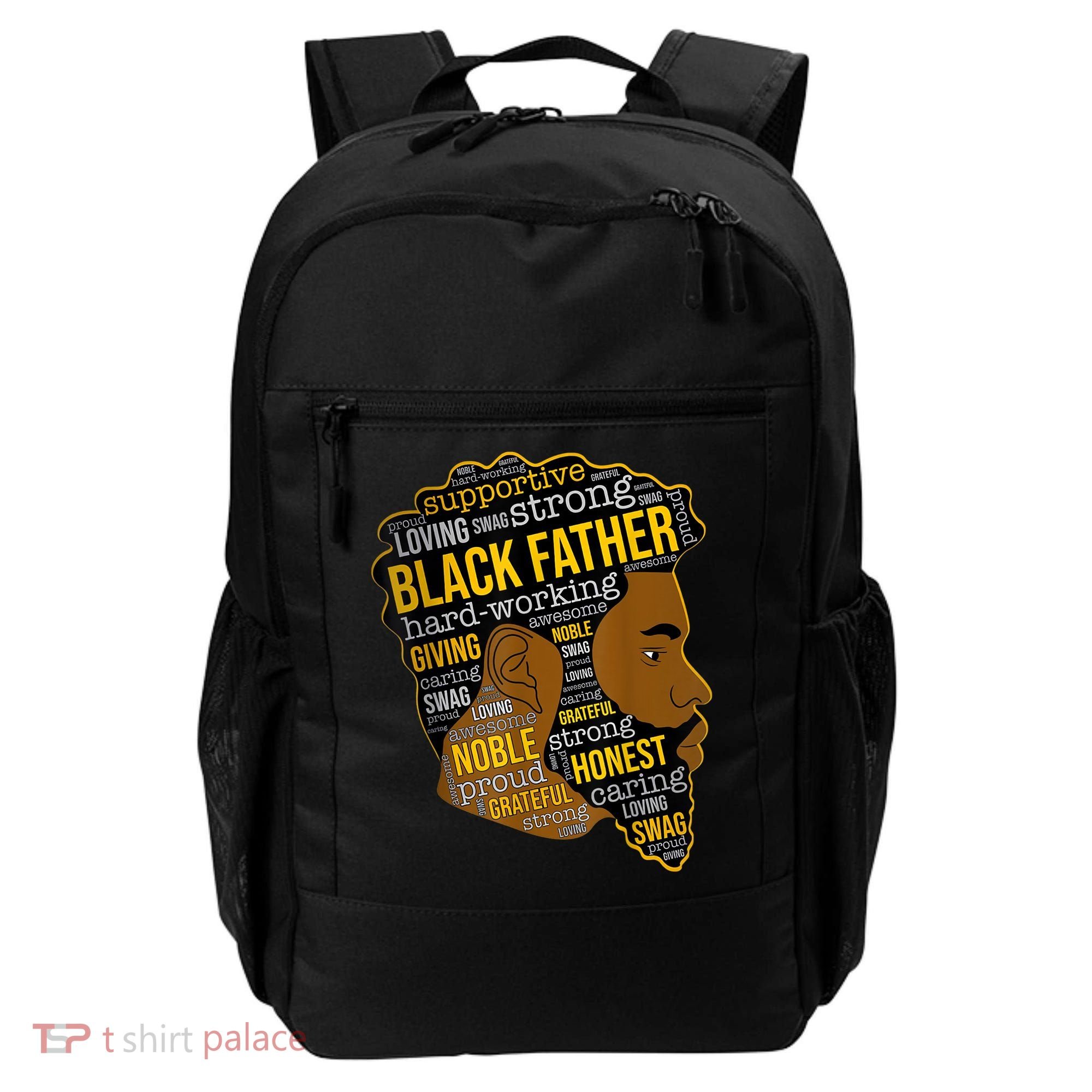 Happy Father Day Black Father King Afro African Man Backpack
