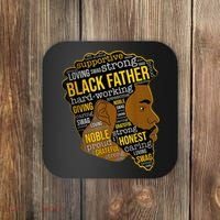 Happy Father Day Black Father King Afro African Man Coaster thumb 0