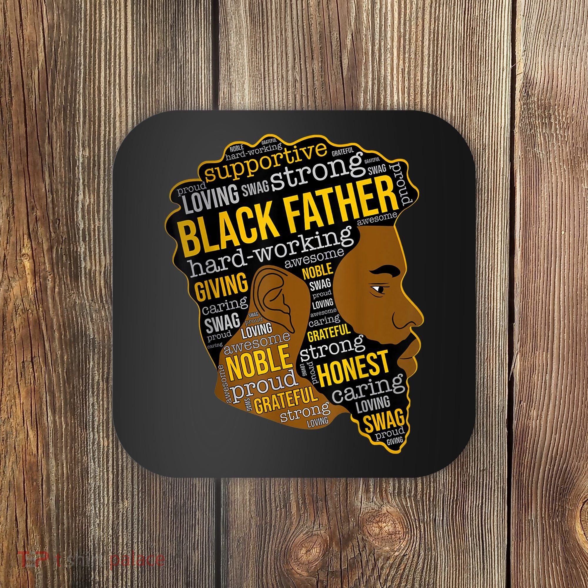 Happy Father Day Black Father King Afro African Man Coaster