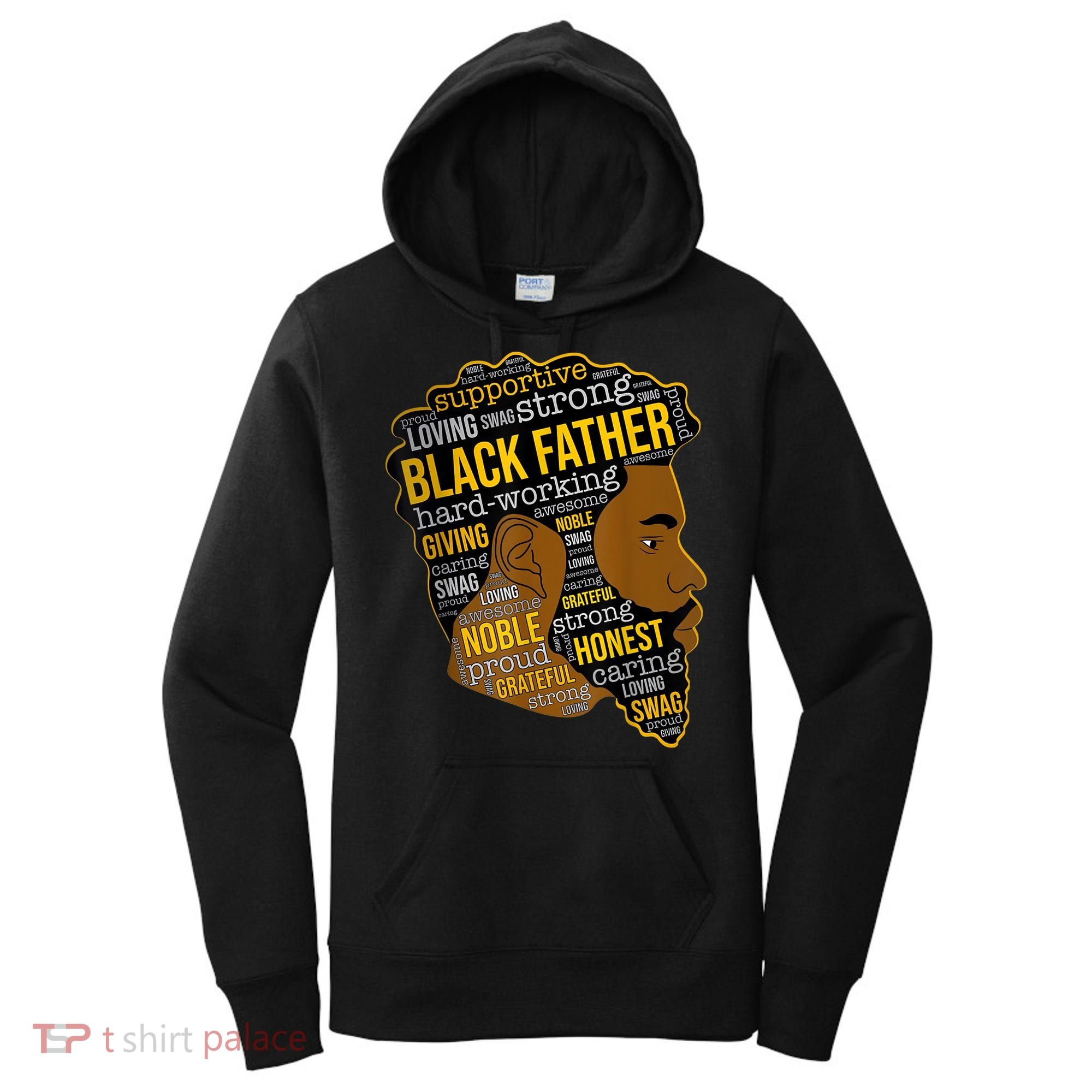 Happy Father Day Black Father King Afro African Man Women's Hoodie