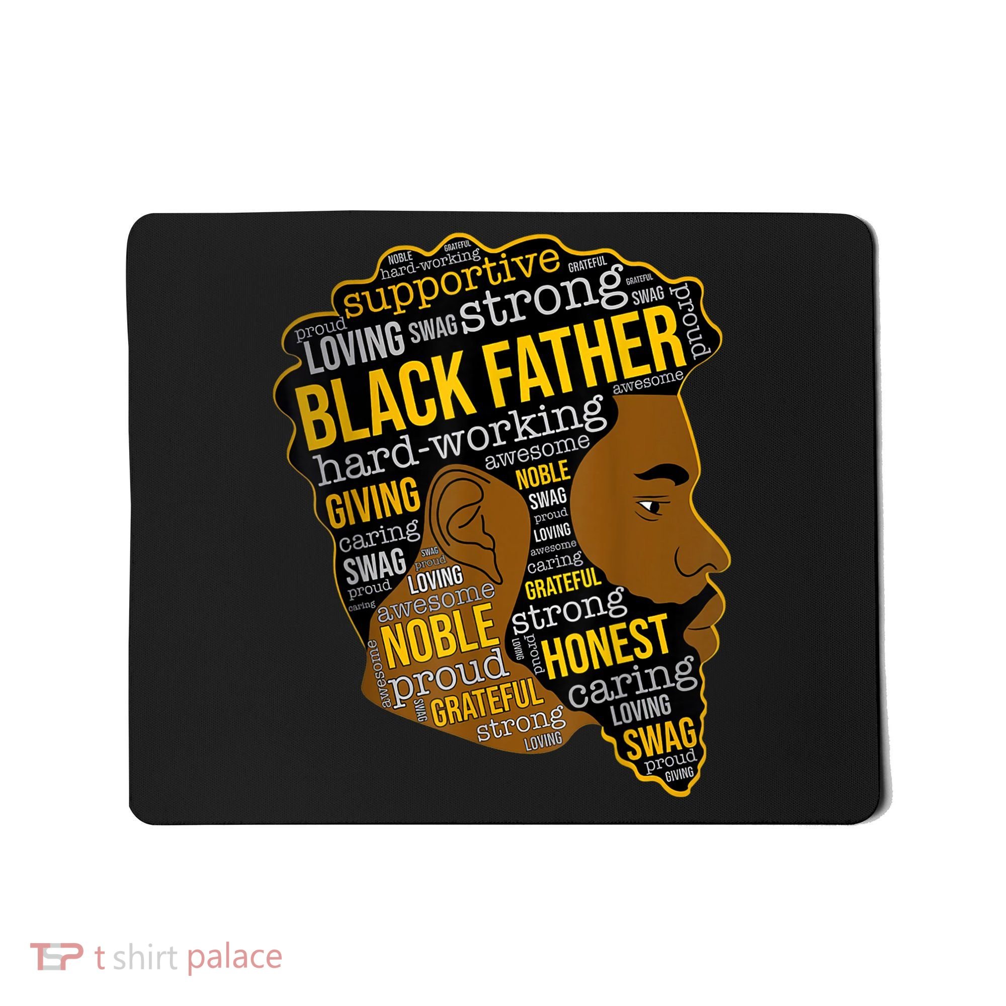 Happy Father Day Black Father King Afro African Man Mousepad