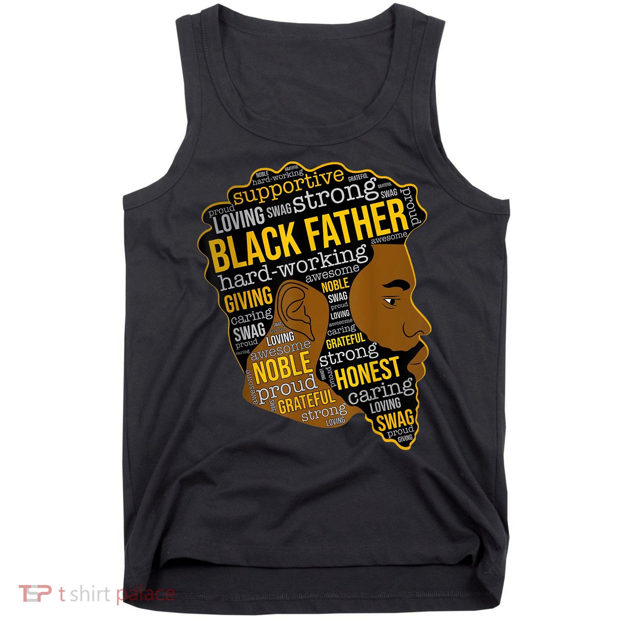Happy Father Day Black Father King Afro African Man Tank Top