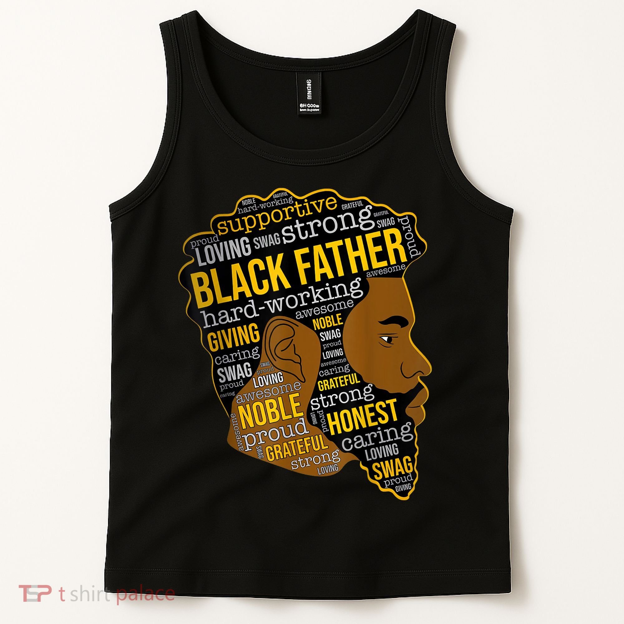 Happy Father Day Black Father King Afro African Man Tank Top