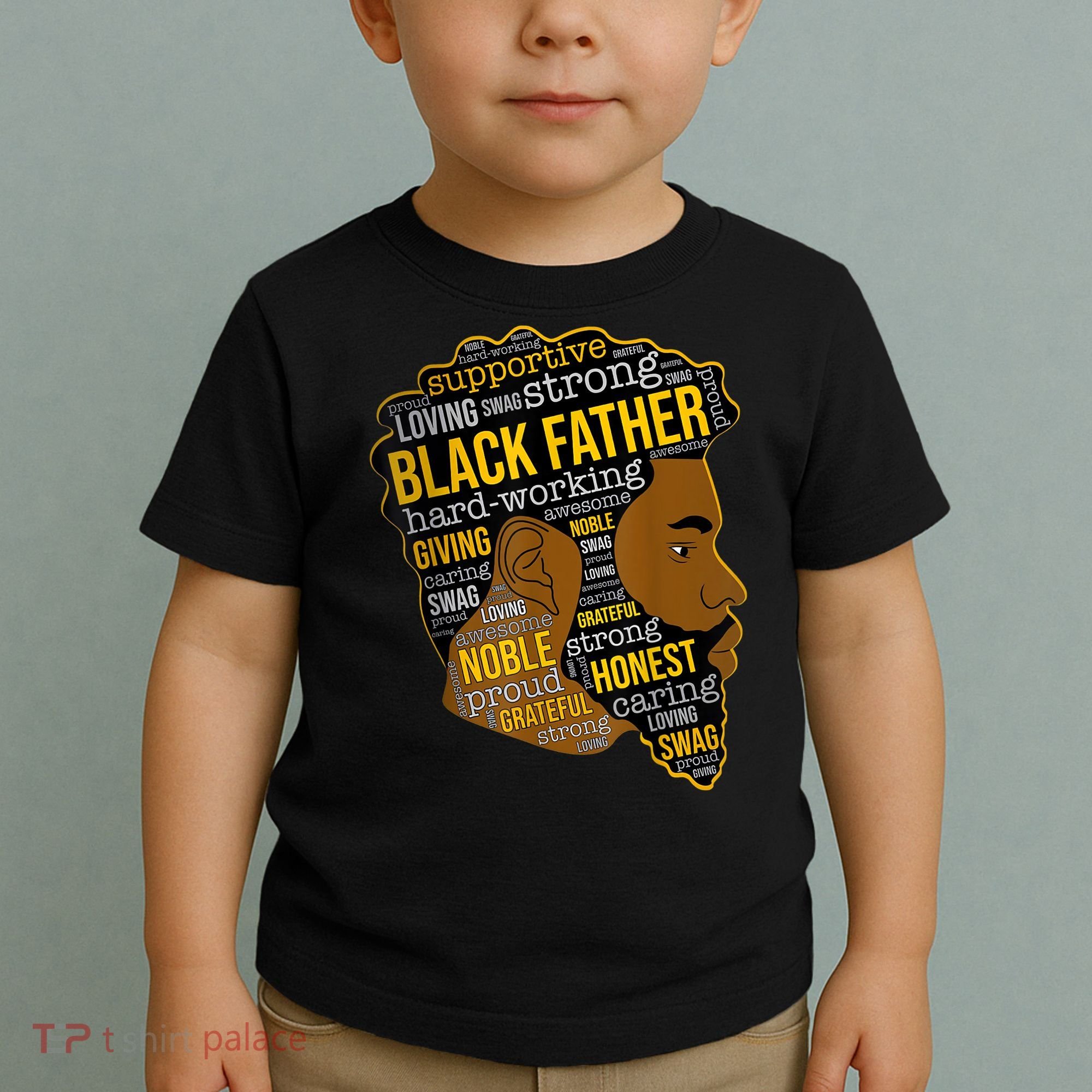 Happy Father Day Black Father King Afro African Man Toddler T-Shirt