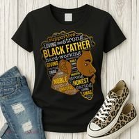 Happy Father Day Black Father King Afro African Man Women's T-Shirt thumb 3