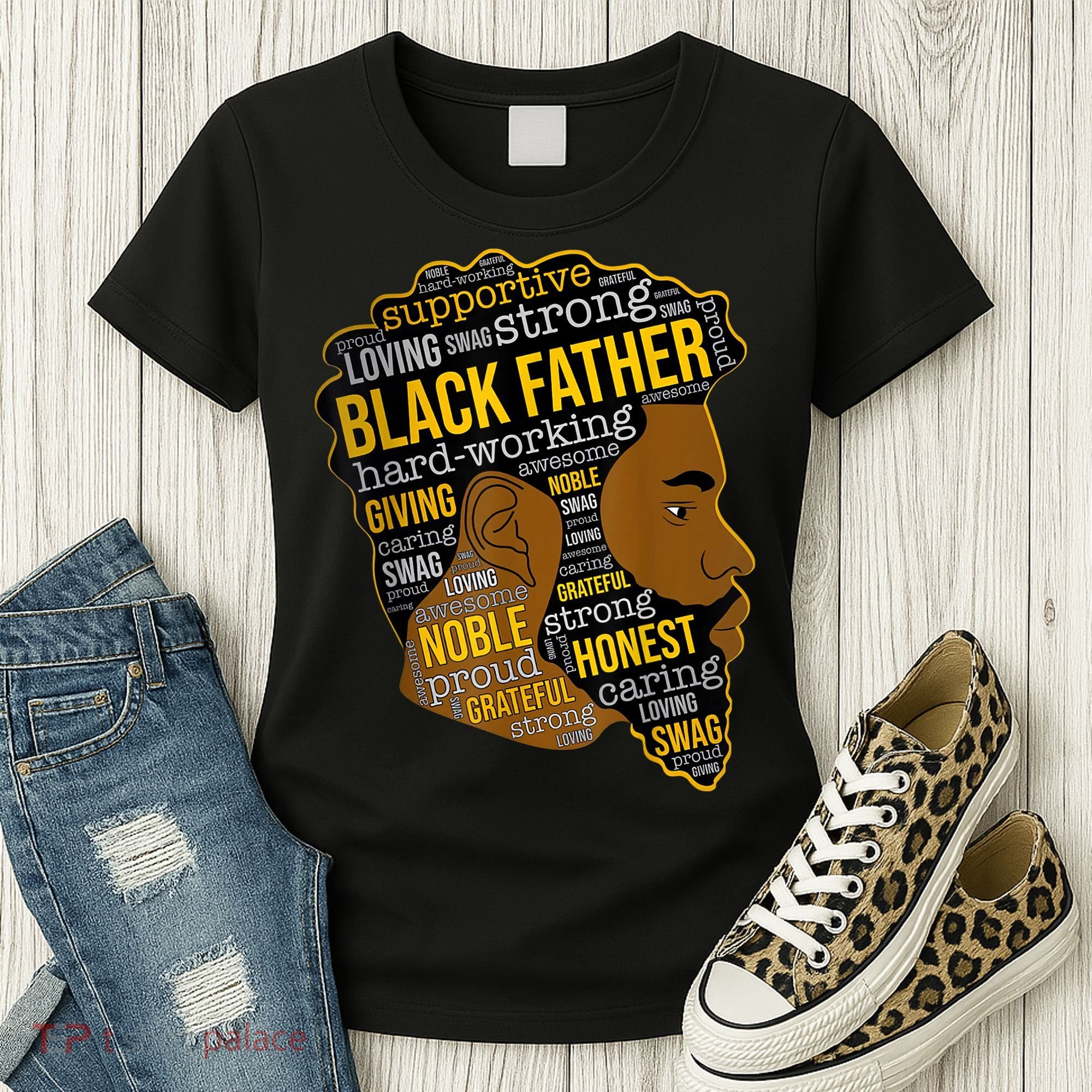 Happy Father Day Black Father King Afro African Man Women's T-Shirt